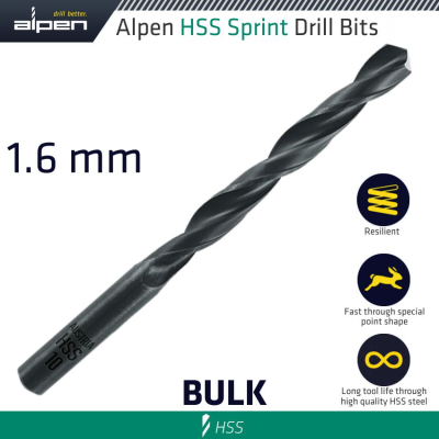 (image for) Hss Sprint Drill Bit 1.6mm Bulk Ind.pack