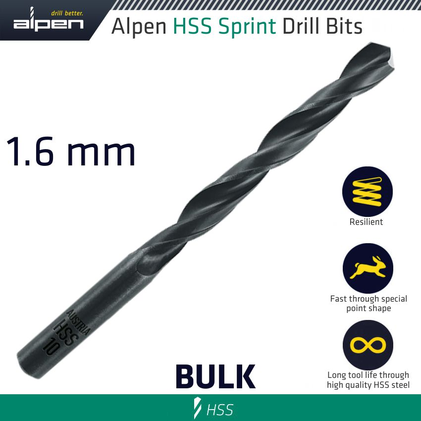 (image for) Hss Sprint Drill Bit 1.6mm Bulk Ind.pack