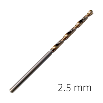 (image for) Hss Sprint Master 2.5mm 10-pack Hang Tag Din 338 Alpen Drill Bits
