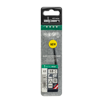 (image for) HSS METAL HEAD 3.0MM DIN 338 RN