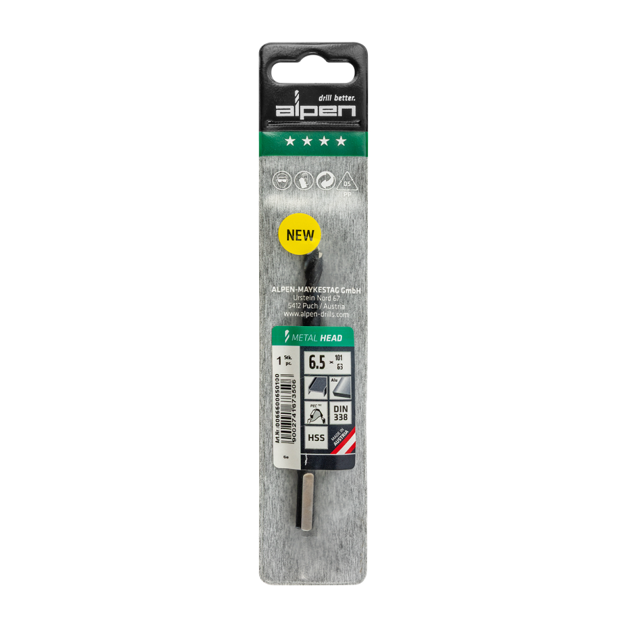 (image for) HSS METAL HEAD 6.5 TRI-FLAT DIN 338 RN