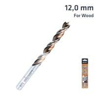 Timber Twist 12.0mm Wood Drill Bit Sleeved (image for) Timber Twist 12.0mm Wood Drill Bit Sleeved