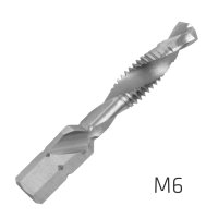 (image for) Alpen Combination Tap Plw M6 1/4' Shank