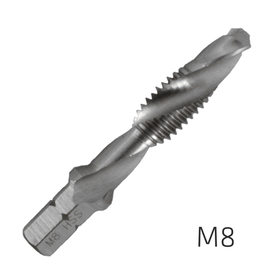 (image for) Alpen Combination Tap Plw M8 1/4' Shank