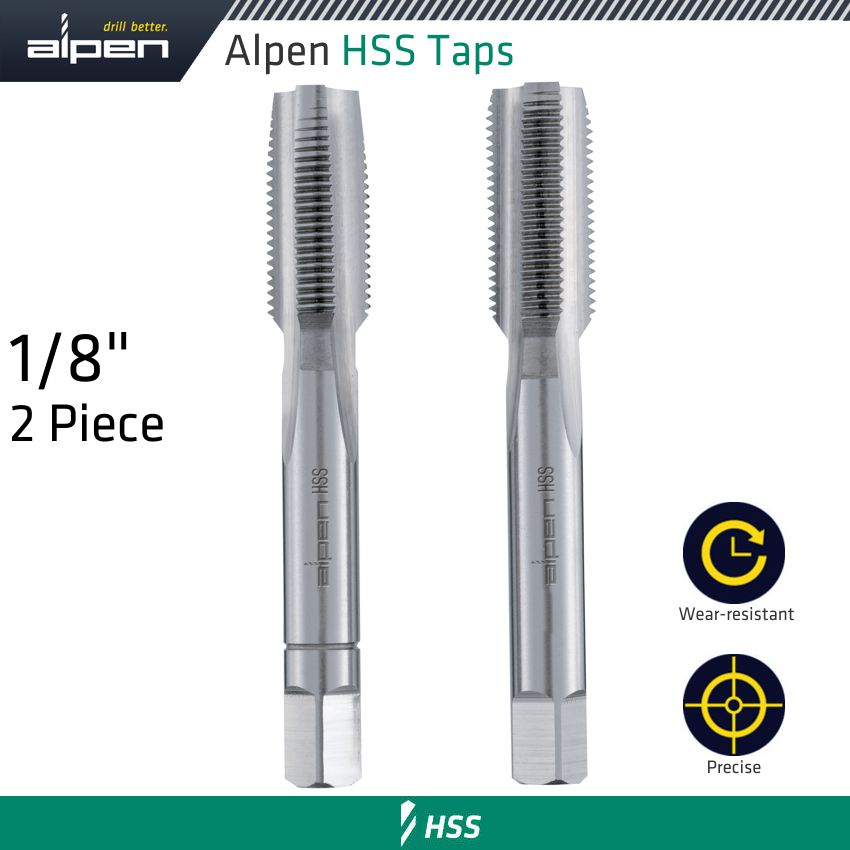 (image for) Hss Hand Tap Set Imperial G 1/8' Pouched