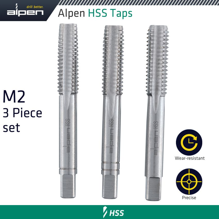 (image for) Hand Tap Set In Pouch M2 Hss 0.5mm Pitch