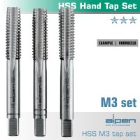 (image for) Hand Tap Set In Pouch M3 Hss 0.5mm Pitch