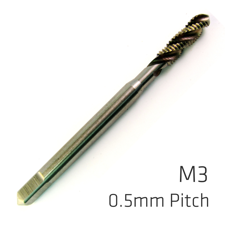 (image for) Machine Tap Cobalt 3mm Spiral Fluted In Pouch 0.5mm Pitch