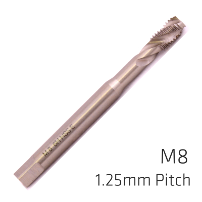 (image for) Machine Tap Cobalt 8mm Spiral Fluted In Pouch 1.25mm Pitch