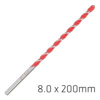 Profi Multicut Drill Bit 8 X 200mm (image for) Profi Multicut Drill Bit 8 X 200mm