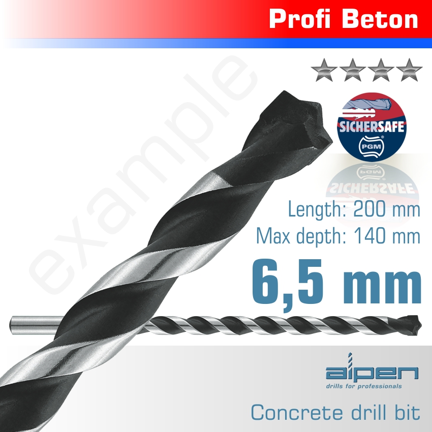 (image for) Concrete 6.5 X 200mm Profi Beton Drill Bit Masonry