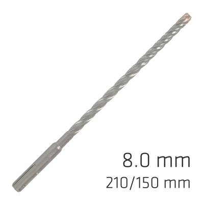 (image for) Force X 8.0 X 210/150 Sds-plus Rebar Drill Bit X4 Cutting Edges - Bulk