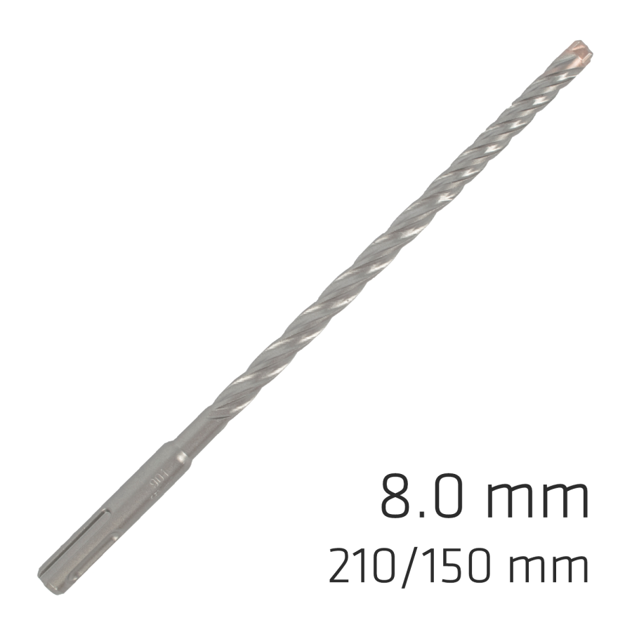 (image for) Force X 8.0 X 210/150 Sds-plus Rebar Drill Bit X4 Cutting Edges - Bulk