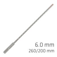 (image for) Force X 6.0 X 260/200 Sds-plus Rebar Drill Bit X4 Cutting Edges - Bulk