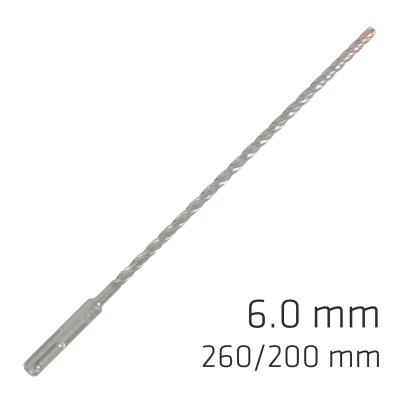 (image for) Force X 6.0 X 260/200 Sds-plus Rebar Drill Bit X4 Cutting Edges - Bulk
