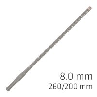 (image for) Force X 8.0 X 260/200 Sds-plus Rebar Drill Bit X4 Cutting Edges - Bulk