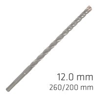 (image for) Force X 12.0 X 260/200 Sds-plus Rebar Drill Bit X4 Cutting Edges - Bul