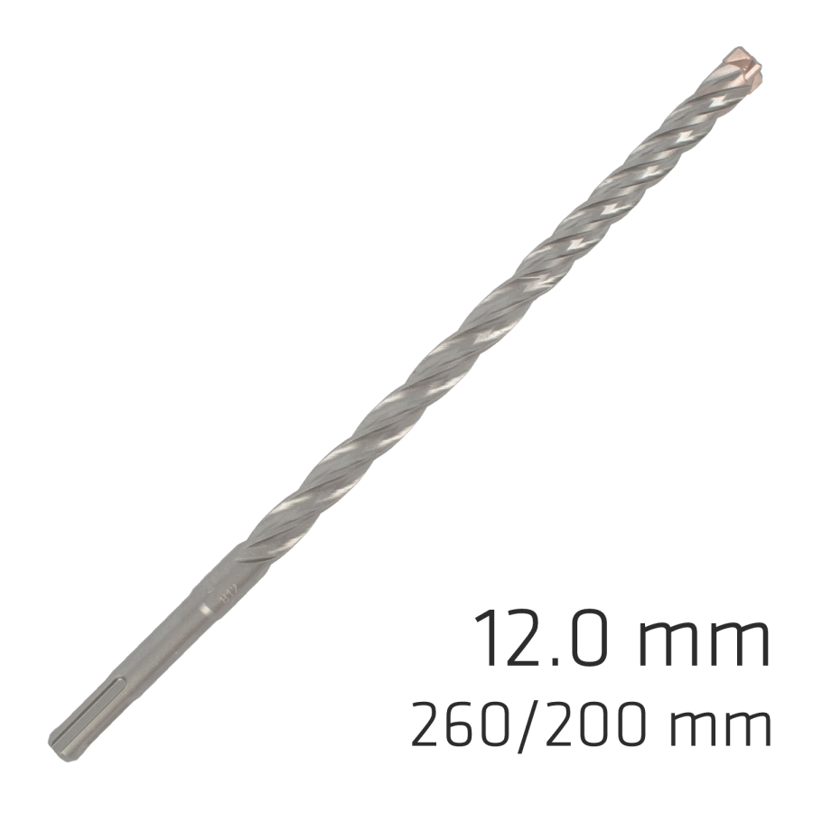 (image for) Force X 12.0 X 260/200 Sds-plus Rebar Drill Bit X4 Cutting Edges - Bul