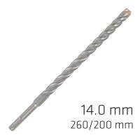 (image for) Force X 14.0 X 260/200 Sds-plus Rebar Drill Bit X4 Cutting Edges - Bul