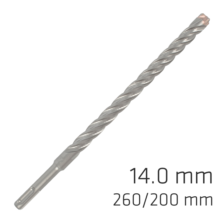 (image for) Force X 14.0 X 260/200 Sds-plus Rebar Drill Bit X4 Cutting Edges - Bul