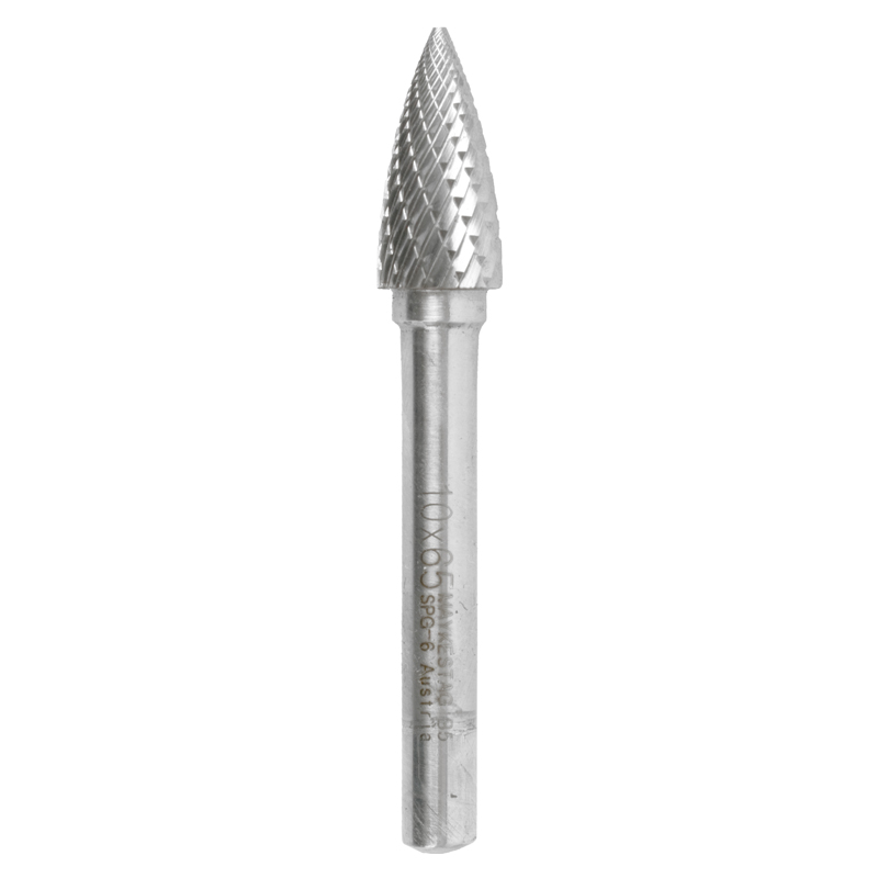 (image for) Tc Rotary Burr 10mm Arc Pointed Nose For Hard Metals