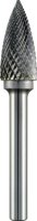 (image for) Tc Rotary Burr 12mm Arc Pointed Nose For Hard Metals