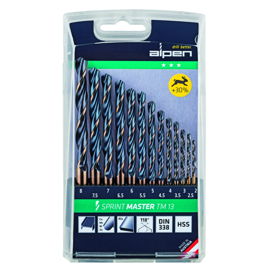 (image for) Hss Sprint Master Drill Bit Set 13 Piece 2-8mm X 0.5 Tm13