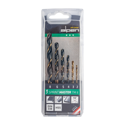 (image for) Alpen Sprint Master Tm6 6-pcs 2 - 3 - 4 - 5 - 6 - 8mm Hss Set