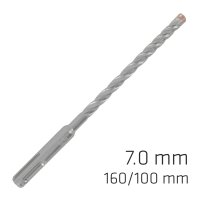 (image for) Force X 7.0 X 160/100 Sds-plus Rebar Drill Bit X4 Cutting Edges