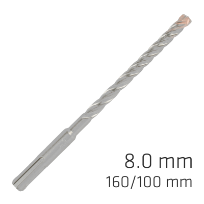 (image for) Force X 8.0 X 160/100 Sds-plus Rebar Drill Bit X4 Cutting Edges