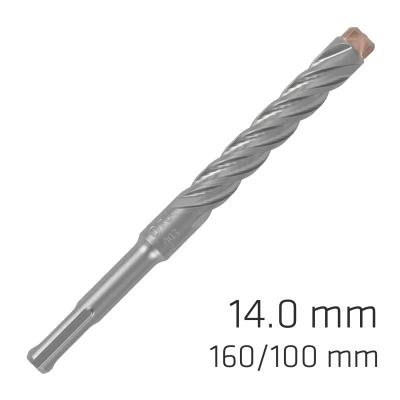 (image for) Force X 14.0 X 160/100 Sds-plus Rebar Drill Bit X4 Cutting Edges