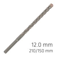 Force X 12.0 X 210/150 Sds-plus Rebar Drill Bit X4 Cutting Edges (image for) Force X 12.0 X 210/150 Sds-plus Rebar Drill Bit X4 Cutting Edges
