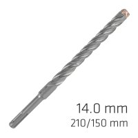Force X 14.0 X 210/150 Sds-plus Rebar Drill Bit X4 Cutting Edges (image for) Force X 14.0 X 210/150 Sds-plus Rebar Drill Bit X4 Cutting Edges