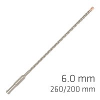 (image for) Force X 6.0 X 260/200 Sds-plus Rebar Drill Bit X4 Cutting Edges