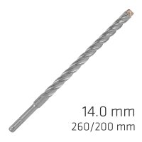 (image for) Force X 14.0 X 260/200 Sds-plus Rebar Drill Bit X4 Cutting Edges