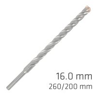 (image for) Force X 16.0 X 260/200 Sds-plus Rebar Drill Bit X4 Cutting Edges