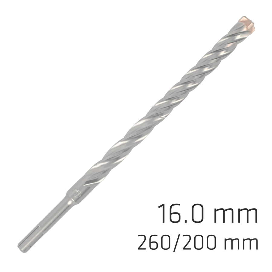 (image for) Force X 16.0 X 260/200 Sds-plus Rebar Drill Bit X4 Cutting Edges