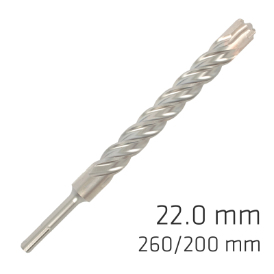 (image for) Force X 22.0 X 250/200 Sds-plus Rebar Drill Bit X4 Cutting Edges
