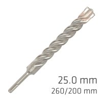 (image for) Force X 25.0 X 250/200 Sds-plus Rebar Drill Bit X4 Cutting Edges