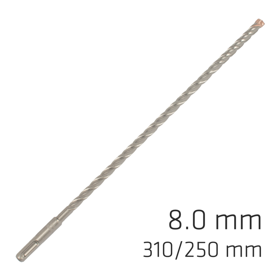 (image for) Force X 8.0 X 310/250 Sds-plus Rebar Drill Bit X4 Cutting Edges