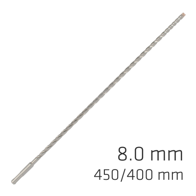 (image for) Force X 8.0 X 450/400 Sds-plus Rebar Drill Bit X4 Cutting Edges