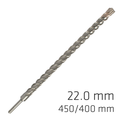 (image for) Force X 22.0 X 450/400 Sds-plus Rebar Drill Bit X4 Cutting Edges