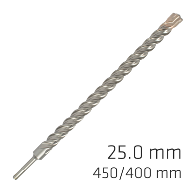 (image for) Force X 25.0 X 450/400 Sds-plus Rebar Drill Bit X4 Cutting Edges
