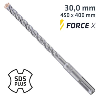 (image for) Force X 30.0 X 450/400 Sds-plus Rebar Drill Bit X4 Cutting Edges