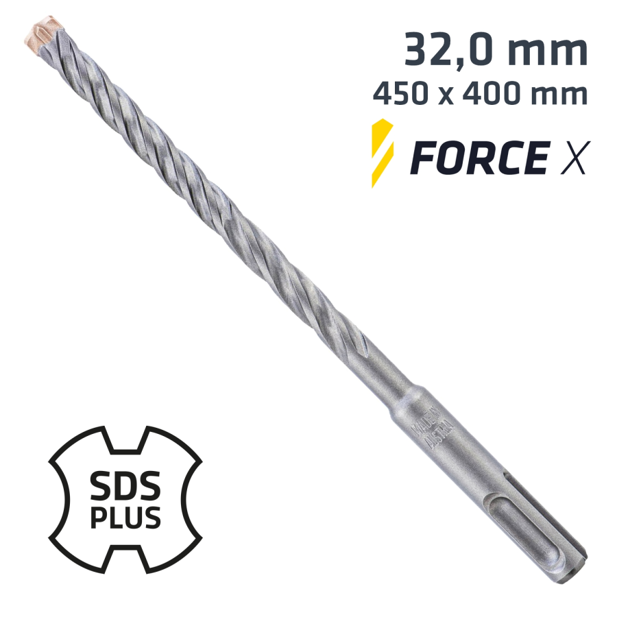 (image for) Force X 32.0 X 450/400 Sds-plus Rebar Drill Bit X4 Cutting Edges