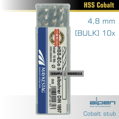 (image for) Alpen Cobalt Drill Short Bulk 4.8mm