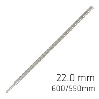 (image for) Force X 22.0 X 600/550 Sds-plus Rebar Drill Bit X4 Cutting Edges
