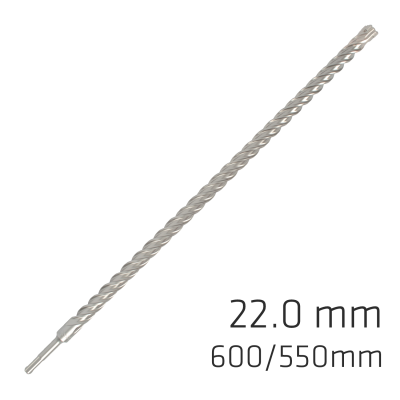 (image for) Force X 22.0 X 600/550 Sds-plus Rebar Drill Bit X4 Cutting Edges