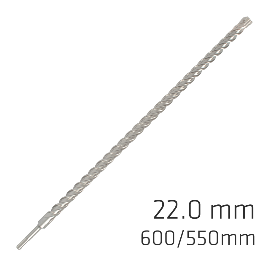 (image for) Force X 22.0 X 600/550 Sds-plus Rebar Drill Bit X4 Cutting Edges