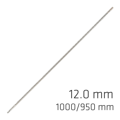 (image for) Force X 12.0 X 1000/950 Sds-plus Rebar Drill Bit X4 Cutting Edges